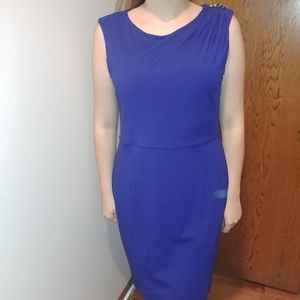 Sleeveless royal blue dress